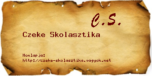 Czeke Skolasztika névjegykártya